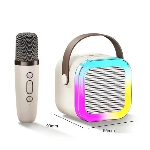 УЦЕНКА! Караоке Светодиодный беспроводной на 2 Микрофона, микрофон SPEAKER K12 (Плохая упаковка 3041)