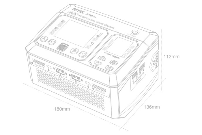 Зарядний пристрій дуо SkyRC D750 8S 32A 500W/1600W (SK-100201)