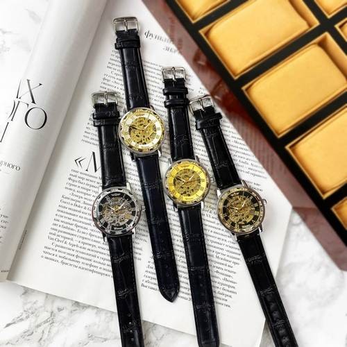 Winner 8012 Diamonds Automatic Black-Silver-Gold-White