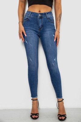 Джинси жіночі однотонні Skinny, колір синій, 244RS5712