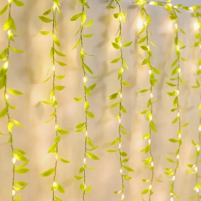 УЦЕНКА! Гирлянда 200 Led зеленая ива теплый белый SF-56 (Нет упаковки 3043)