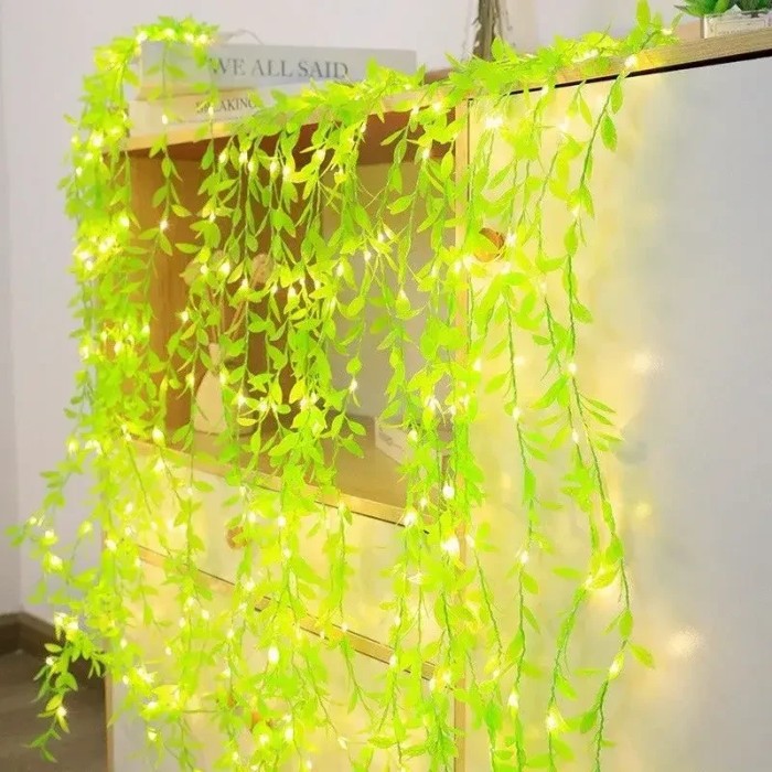 УЦЕНКА! Гирлянда 200 Led зеленая ива теплый белый SF-56 (Нет упаковки 3043)