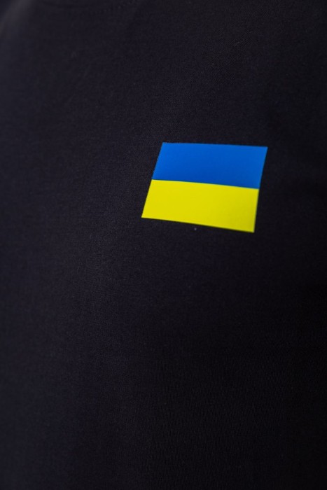 Футболка чоловіча патріотична, колір чорний, 226R040