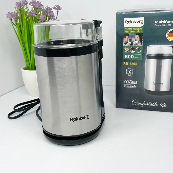 Мощная електическая кофемолка для дома Rainberg RB 2205 600 Вт