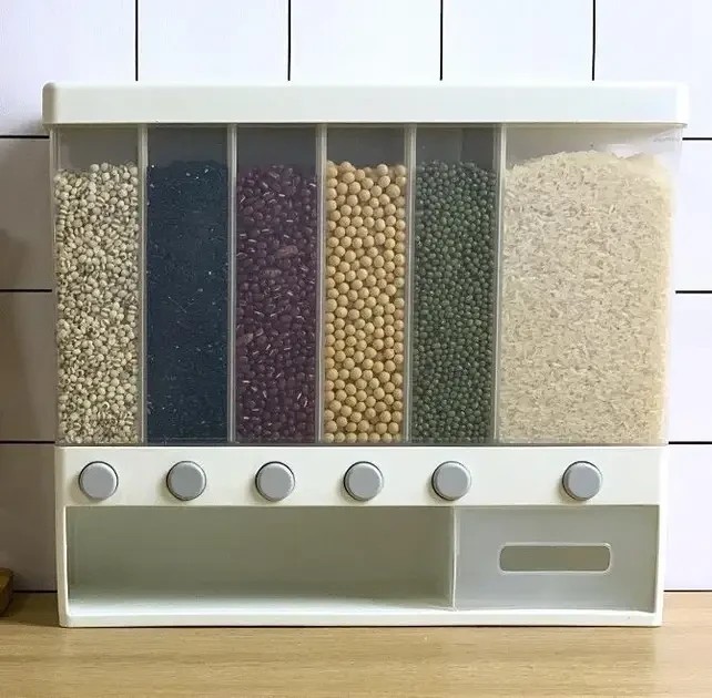 УЦЕНКА! ОРГАНАЙЗЕР для сыпучих продуктов Assorted Grain Rice Bucket Диспенсер (Повреждена крышка 2666)