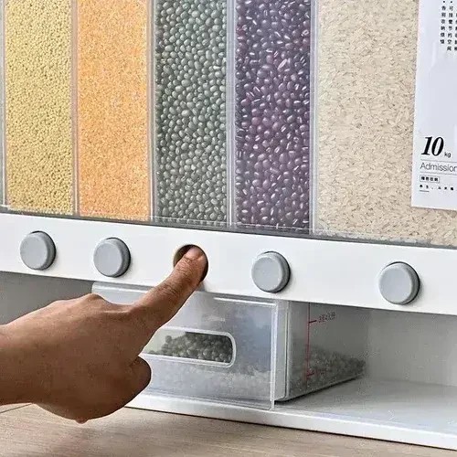 УЦЕНКА! ОРГАНАЙЗЕР для сыпучих продуктов Assorted Grain Rice Bucket Диспенсер (Повреждена крышка 2666)