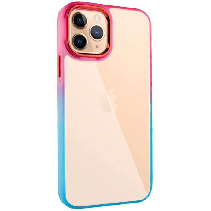Чохол TPU+PC Fresh sip series для Apple iPhone 11 Pro Max (6.5") Салатовий / Рожевий