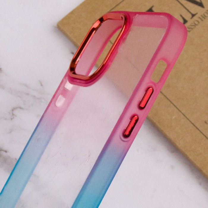 Чохол TPU+PC Fresh sip series для Apple iPhone 11 Pro Max (6.5") Салатовий / Рожевий