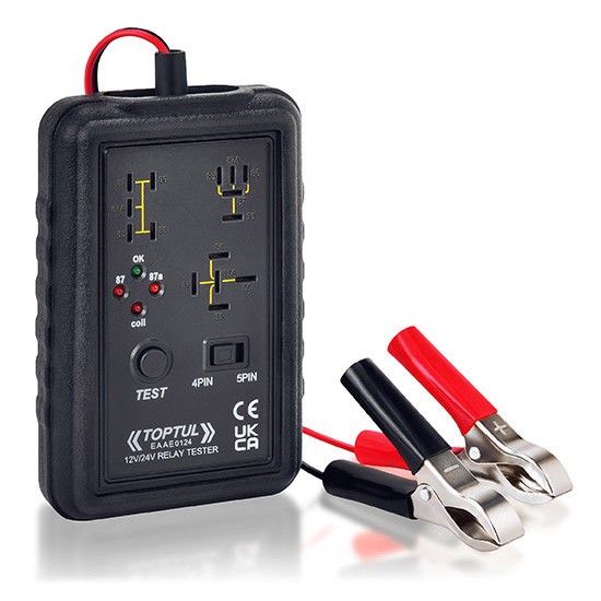 Тестер автомобільних реле 12V/24V, 4-pin/5-pin TOPTUL EAAE0124
