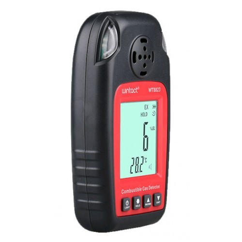 Детектор горючих газів + термометр (0-100% LEL, 0-50 °C) WINTACT WT8823