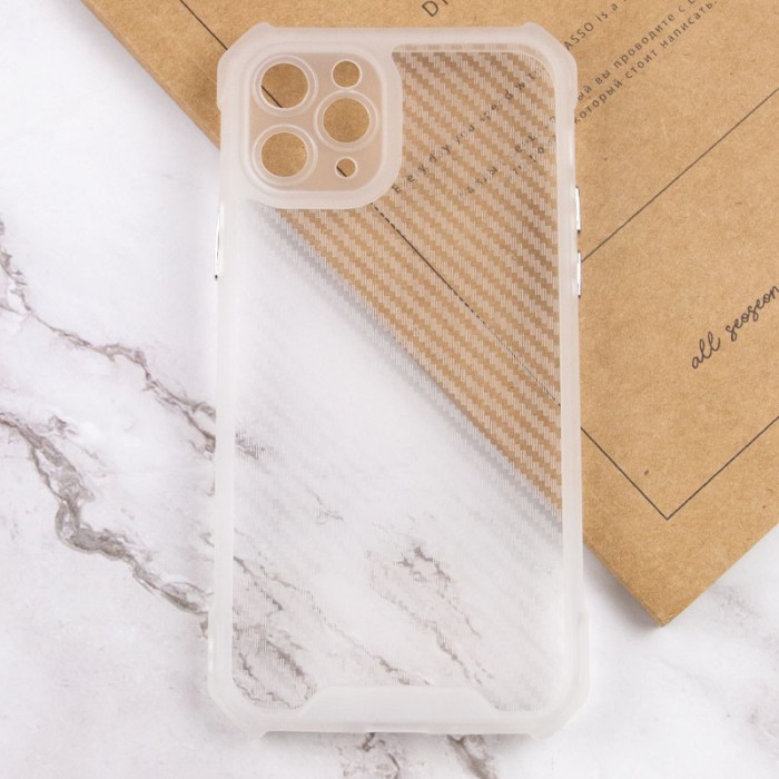 Чохол TPU Ease Carbon color series для Apple iPhone 11 Pro (5.8") Рожевий / Прозорий
