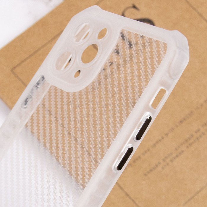 Чохол TPU Ease Carbon color series для Apple iPhone 11 Pro (5.8") Рожевий / Прозорий