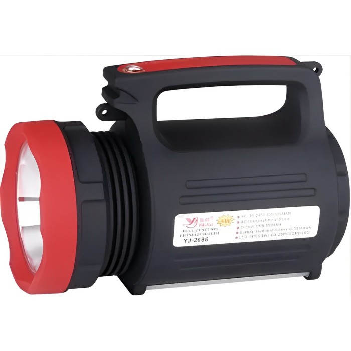 Мощный фонарь-прожектор переносной LED Yajia YJ-2886 Black ручной