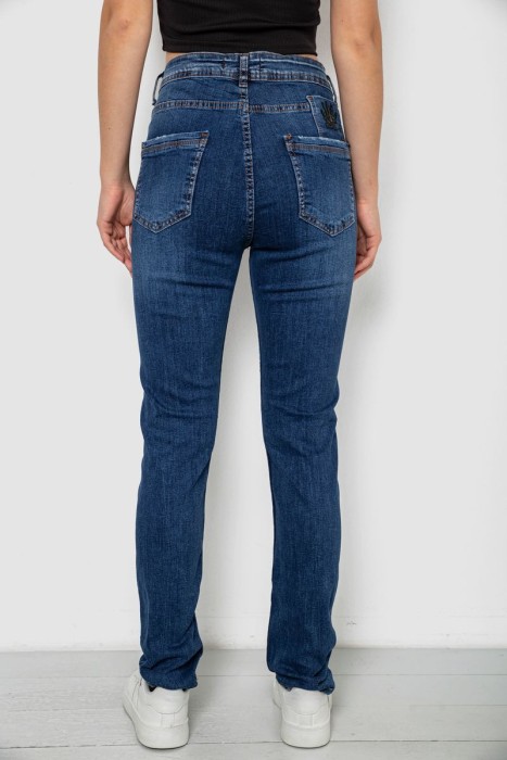 Джинси жіночі однотонні Skinny, колір синій, 244R11966