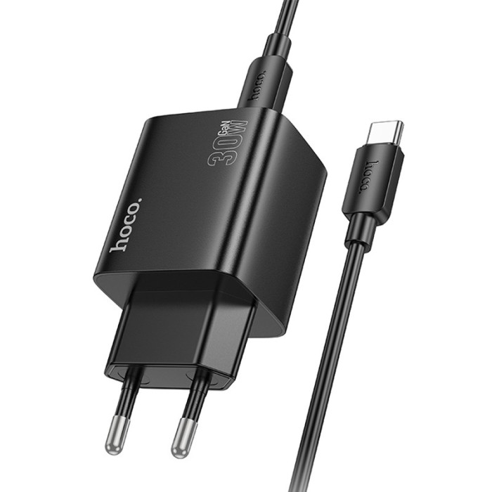 МЗП Hoco N56 Fundador PD30W four-port (2USB-A/2C) + кабель Type-C to Type-C Black