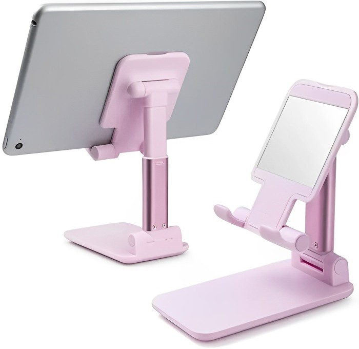 Настольная подставка держатель для телефона планшета Folding desktop phone stand Розовая