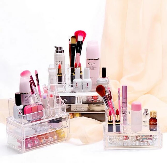 УЦЕНКА! Органайзер-стойка для косметики с 4 ящичками Cosmetic Storage Box (Повреждение корпуса 3049)
