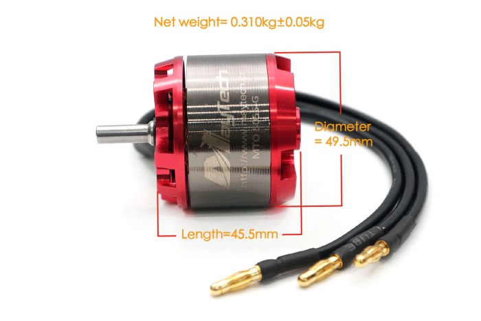Мотор Maytech 5055 580KV 1776W 12S для літаків