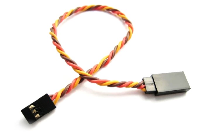 Подовжувач 22AWG для сервоприводів JR скручений (30 см)