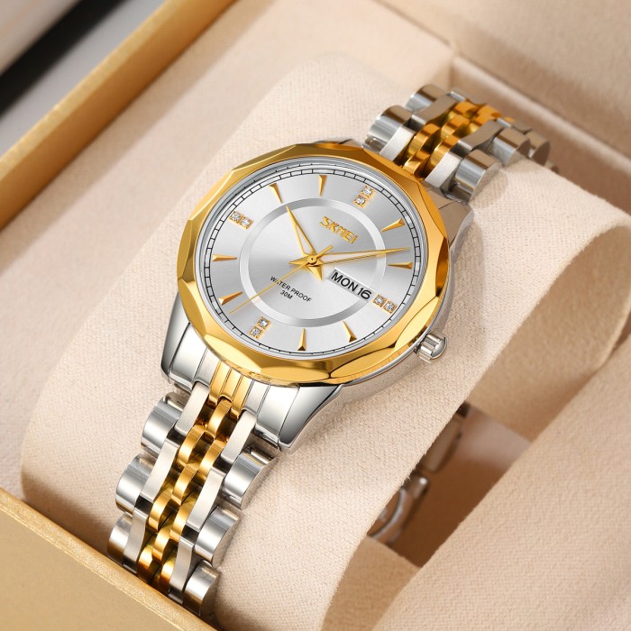 Skmei 9264TGDSI Silver/Gold-Silver