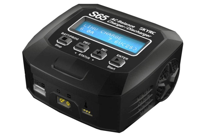 Зарядний пристрій SkyRC S65 2-4S 6A/65W з/БЖ універсальний (SK-100152)