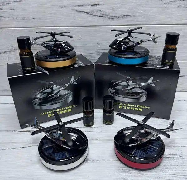 Автомобильный многоразовый GREY ароматизатор вертолет для авто парфюм в машину пахучка салона