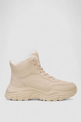 Кросівки жіночі зимові на хутрі, колір білий, 248RDM08