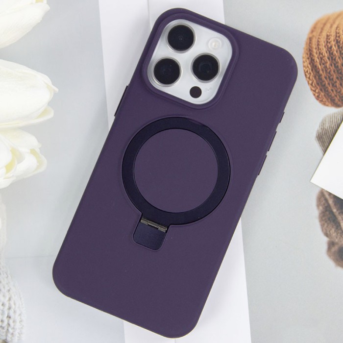 Чохол Silicone Case Full Protective NO LOGO with Ring для Apple iPhone 12 Pro Max (6.7") White