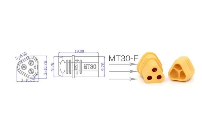 Конектори AMASS MT30 Female 2шт