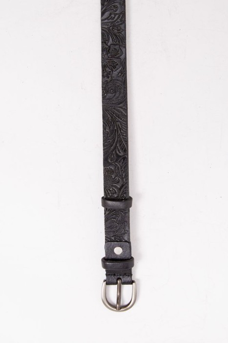 Жіночий ремінь, з класичною пряжкою, чорного кольору, 196R25YOW29