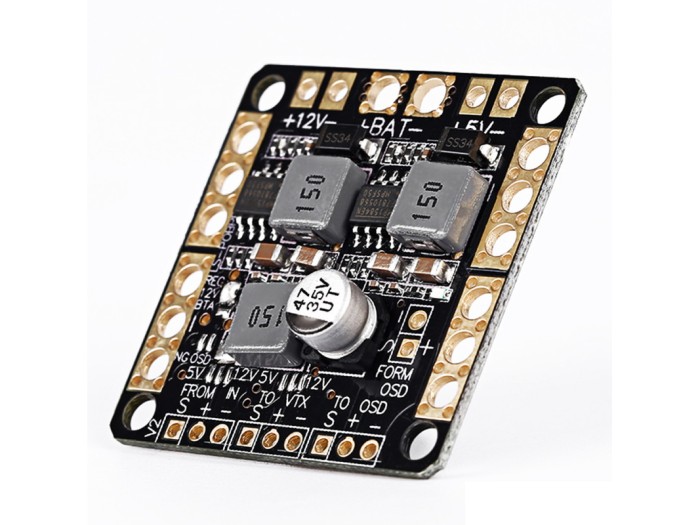 Плата розподілу живлення з BEC 5V, 12V та LC фільтром