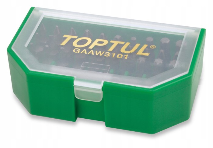 Набір біт для шуруповерта 31ед. TOPTUL 1/4" SL;PH;PZ;TORX;HEX + магнітний тримач GAAW3101