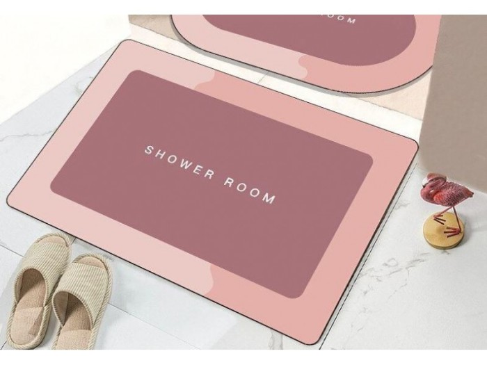 Прочный влагостойкий коврик для ванны Shower Room  40х60 см Серый, Синий, Розовый, Зеленый, коричневый
