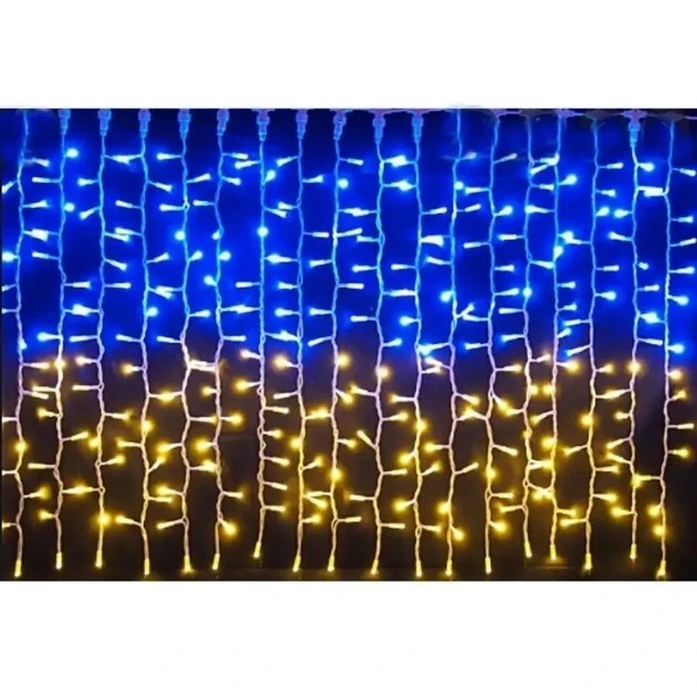 Гірлянда штора Прапор України 2*2м 160 LED DL жовто-синя Прапор України