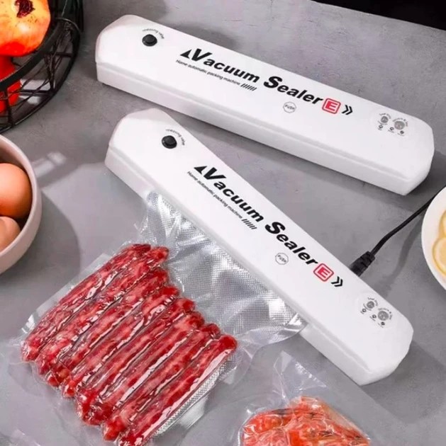 Вакуумный упаковщик продуктов белий Vacuum Sealer кухонный вакууматор для дома