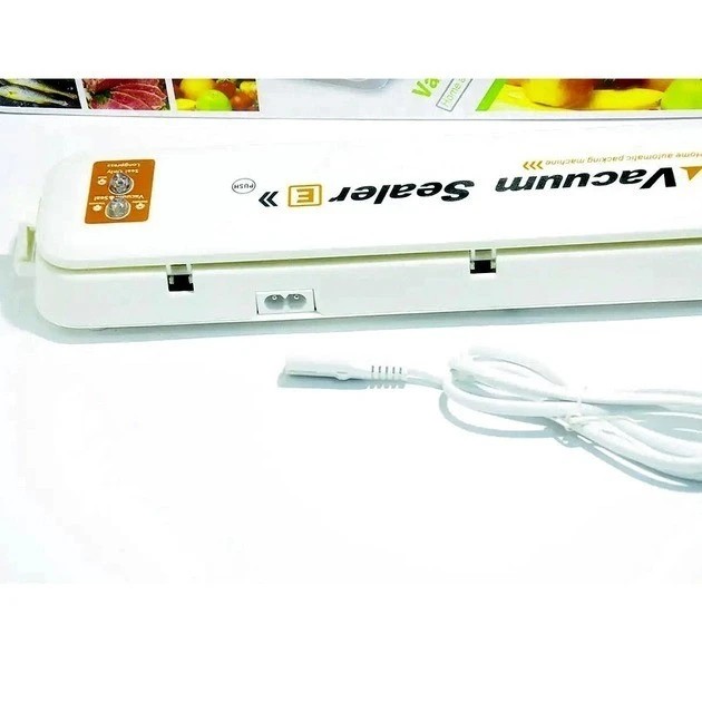 Вакуумный упаковщик продуктов белий Vacuum Sealer кухонный вакууматор для дома