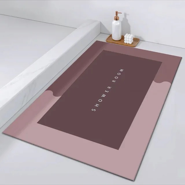 Универсальный антискользящий коврик для ванной Shower  Room 40х60 см цвет РОЗОВЫЙ