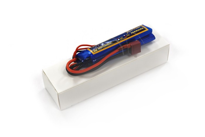 Акумулятор для страйкбола Giant Power (Dinogy) Li-Pol 1300 мАг 7.4 В 96x18x7,5 мм T-Plug 25C