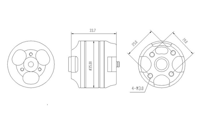 Двигун QX Motor QAA2814 600KV для авіамоделей та мультикоптерів