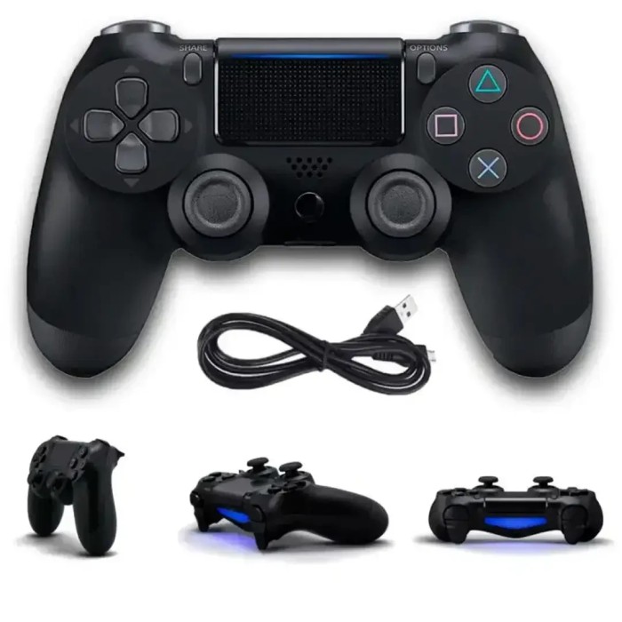 Геймпад для игровых приставок с Bluetooth Dual Shock 4 Wireless Черный Беспроводной джойстик
