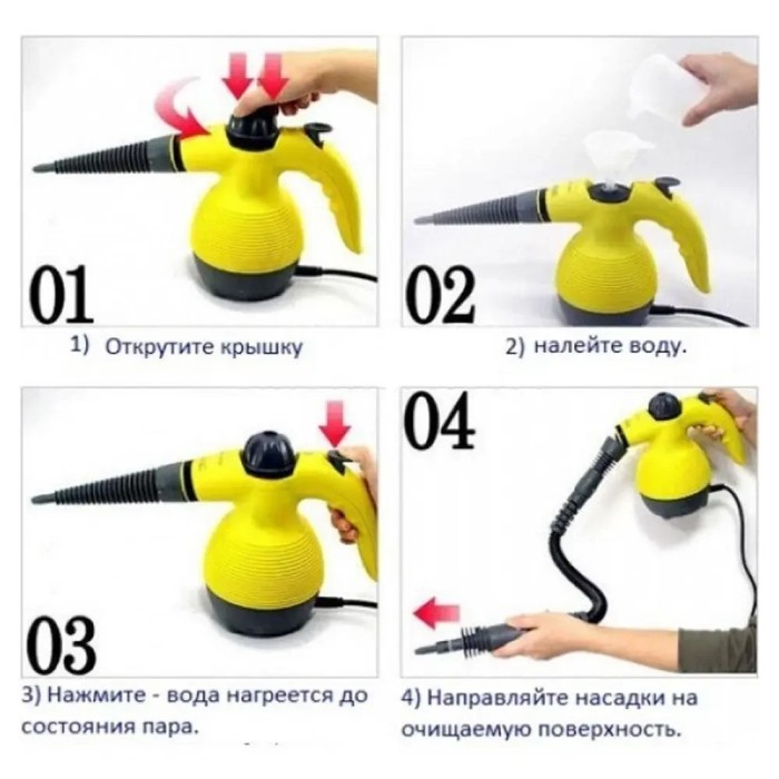 УЦЕНКА! Отпариватель с функцией пароочистителя Cleaner DF-A001 (TM-115) (Трещина на корпусе 3059)