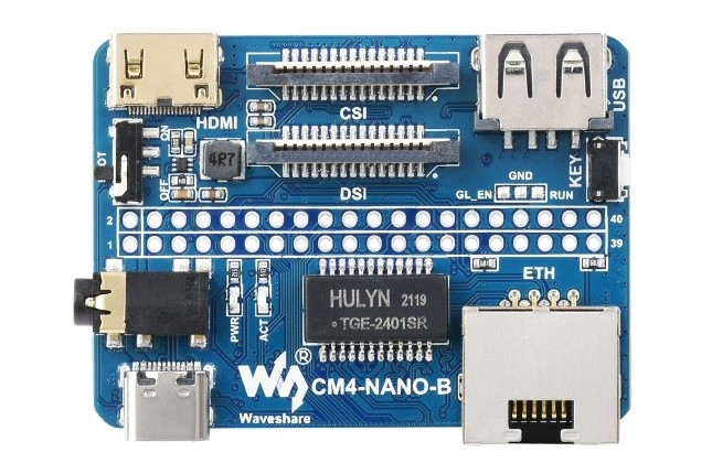 Плата розширення NANO B для Raspberry PI CM4 (Ethernet, HDMI)