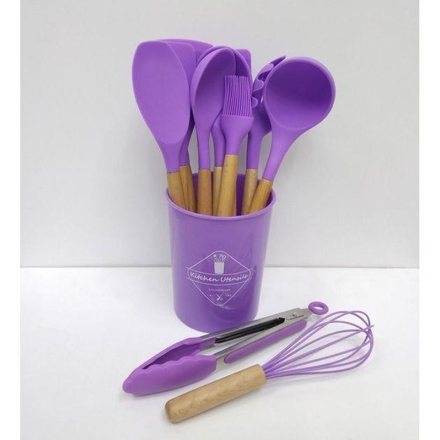 Набор кухонных принадлежностей 12 предметов Kitchen Set, Кухонный набор в стакане RD-1204 Красный