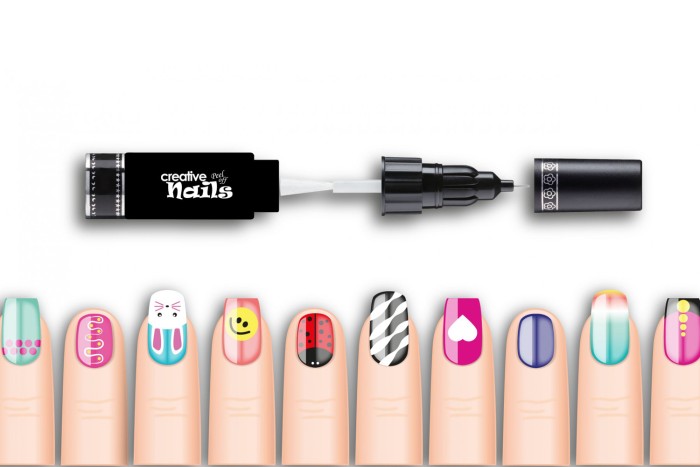 Дитячий лак-олівець для нігтів Malinos Creative Nails на водній основі (2 кольори зелений + блакитний)