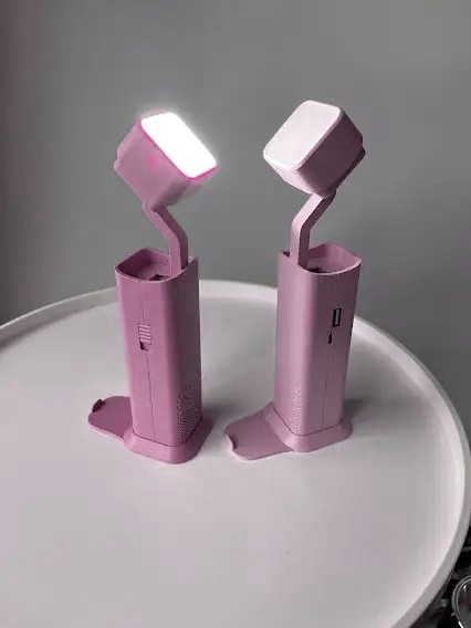 Настольная лампа фонарь Power Bank XANES . Розовый и зелений