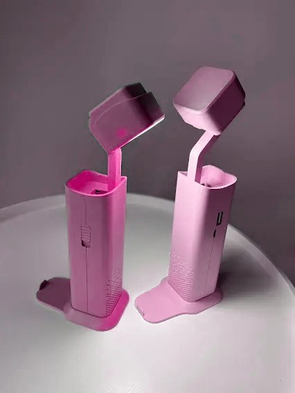 Настольная лампа фонарь Power Bank XANES . Розовый и зелений