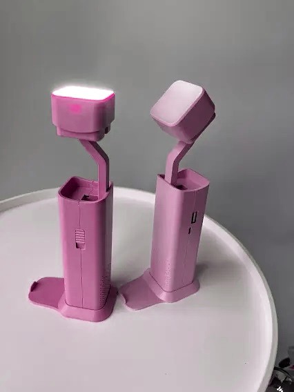 Настольная лампа фонарь Power Bank XANES . Розовый и зелений