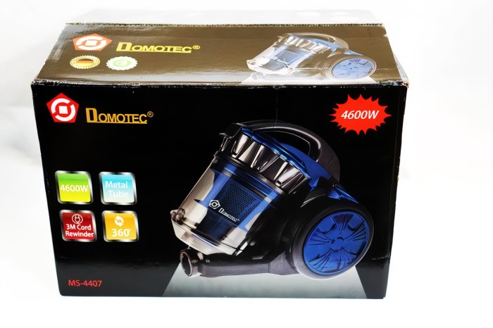 Пылесос Domotec MS-4407 колбовый с регулятором мощности и турбощеткой 3.5L - 4600 W