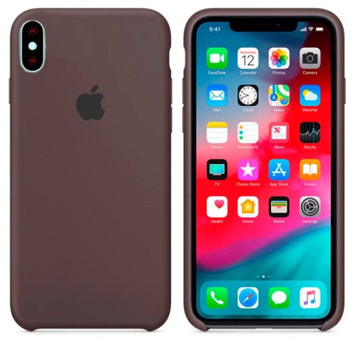 Чехол Silicone Case Original iPhone X, XS №22 (Cocoa) (N22)