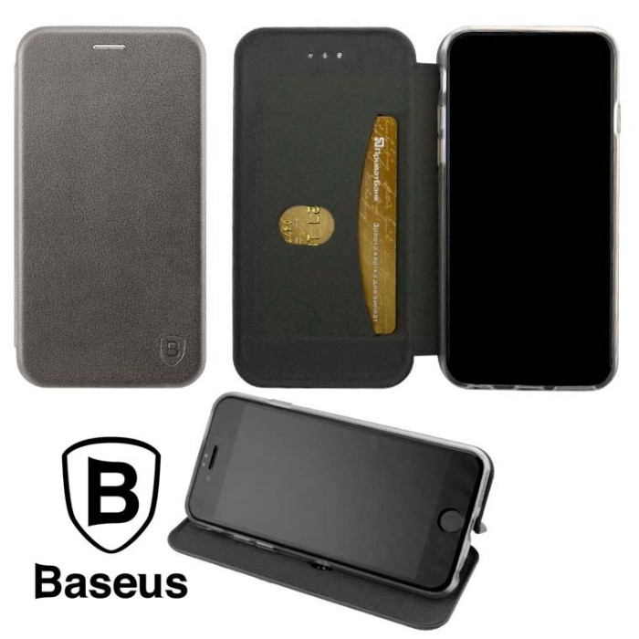 Чехол-книжка Baseus Premium Edge Samsung A7 2018 A750 серый